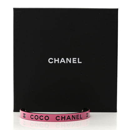 Chanel Resin Logo Choker Pink Black 7 of 7