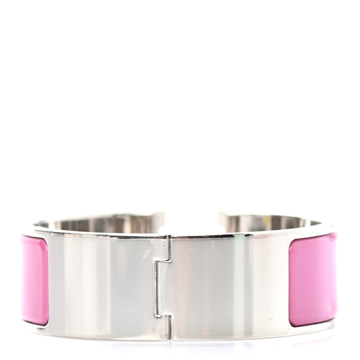 Enamel Wide Clic Clac H Bracelet PM Rose Velours