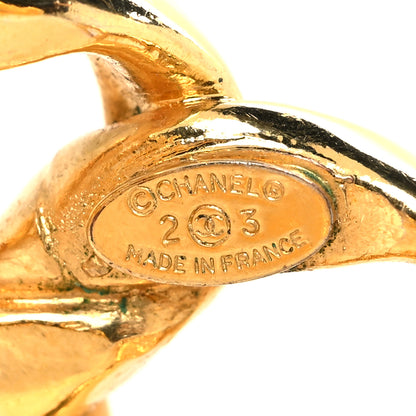Chanel Metal Chain Link Cuff Bracelet Gold 4 of 4