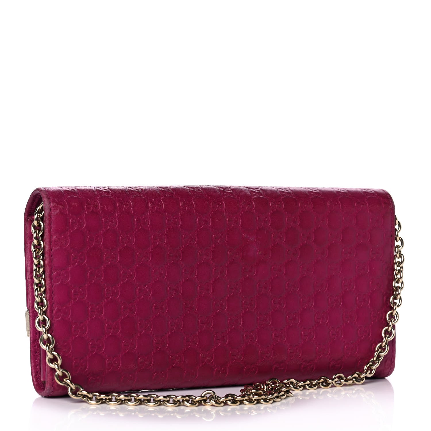 Gucci Soft Microguccissima Dice Chain Wallet Bright Bouganville 3 of 14