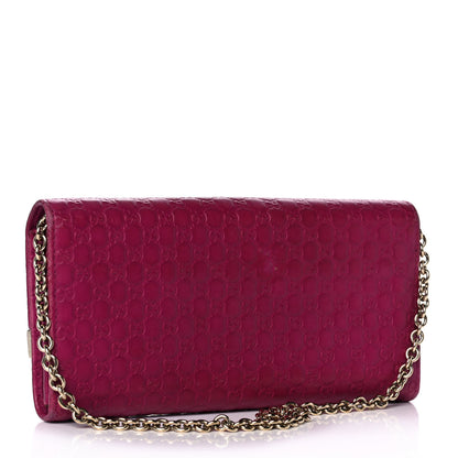 Gucci Soft Microguccissima Dice Chain Wallet Bright Bouganville 3 of 14