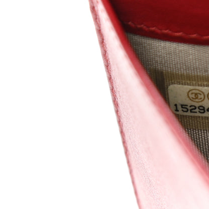 Chanel Patent Quilted Brilliant Yen Wallet Red 8 of 9