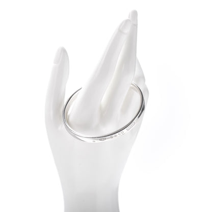 Tiffany Sterling Silver Narrow 1837 Bangle Bracelet 2 of 4