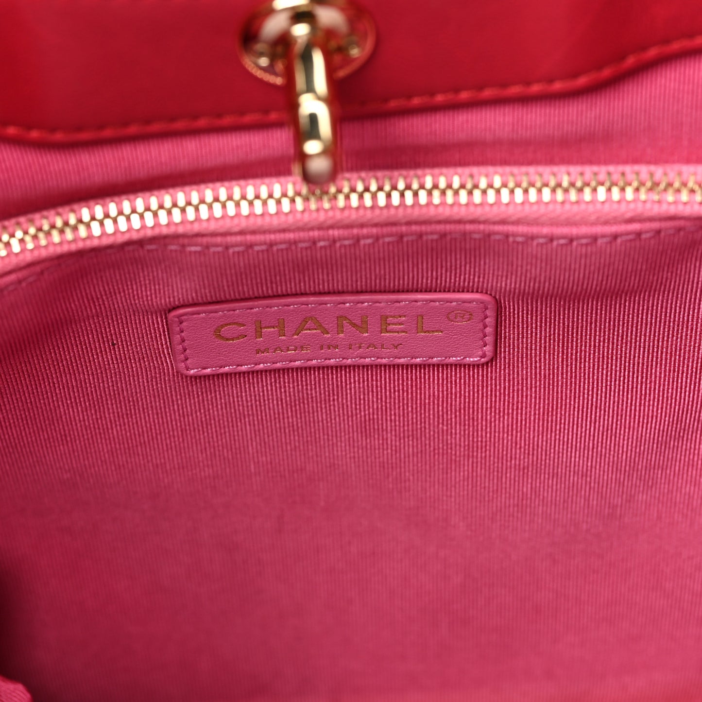 Lambskin Quilted Large 31 Shopping Bag Pink Light Red