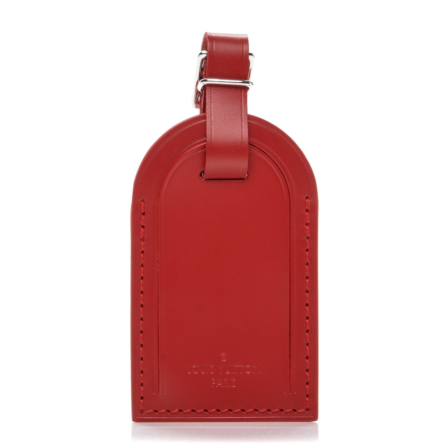 Calfskin Luggage Tag Red