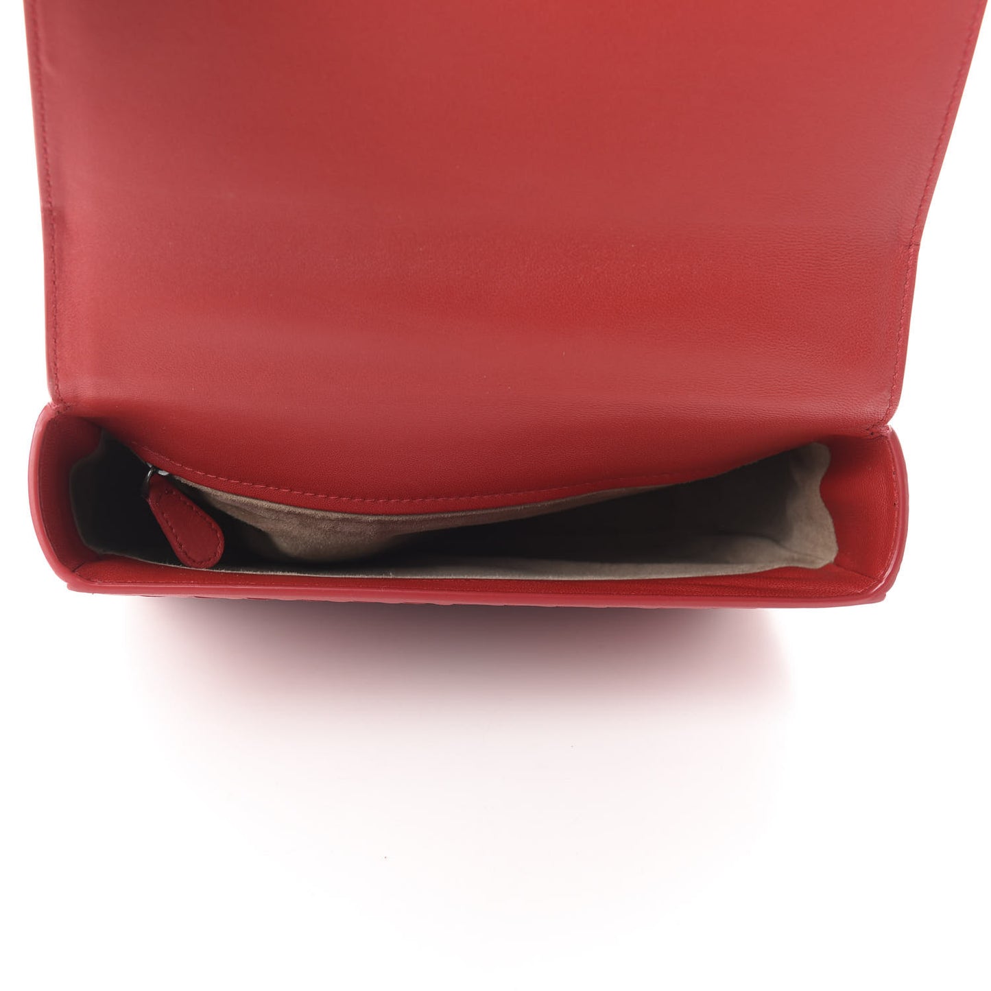 Nappa Intrecciato Alumna Bag China Red