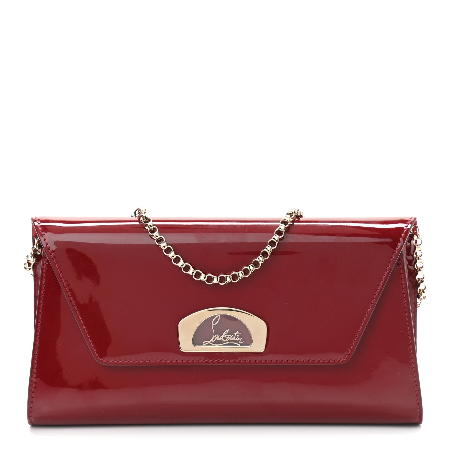 Christian Louboutin Patent Vero Dodat Clutch Carmin 1 of 10