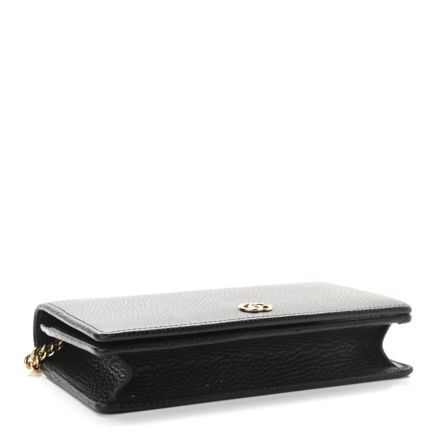 Gucci Calfskin Mini GG Marmont Chain Wallet Black 4 of 8