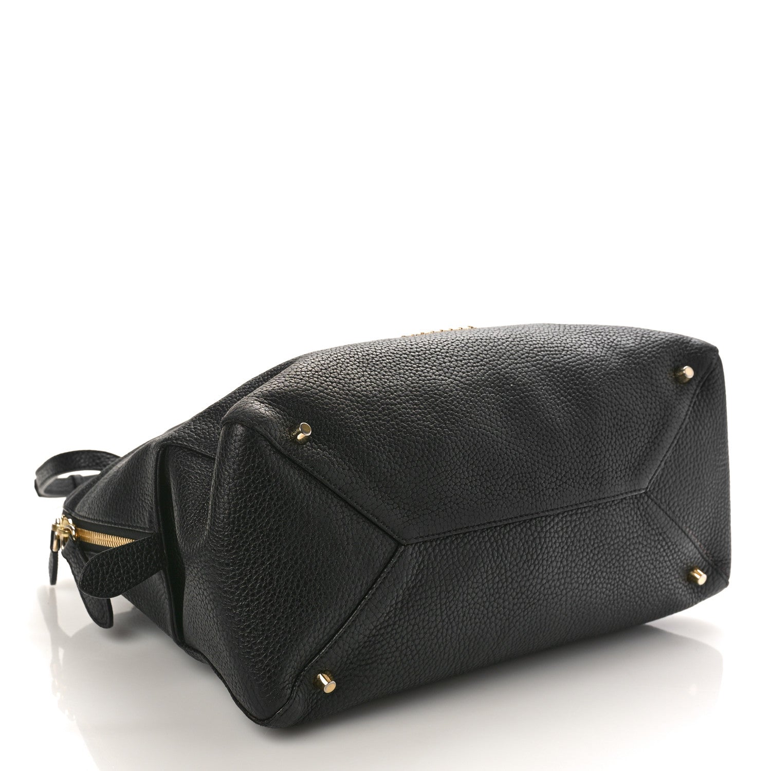 Burberry London Grainy Calfskin Medium Greenwood Bowling Bag Black 4 of 11