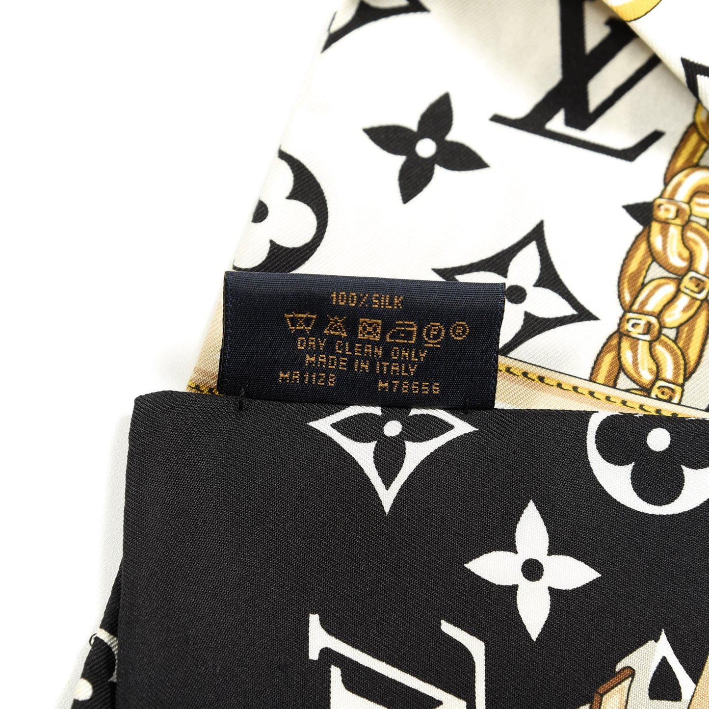 Silk Monogram Confidential Bandeau Black