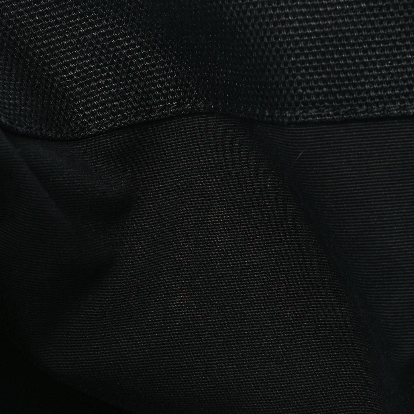 Raffia Linen Calfskin Rive Gauche Tote Black