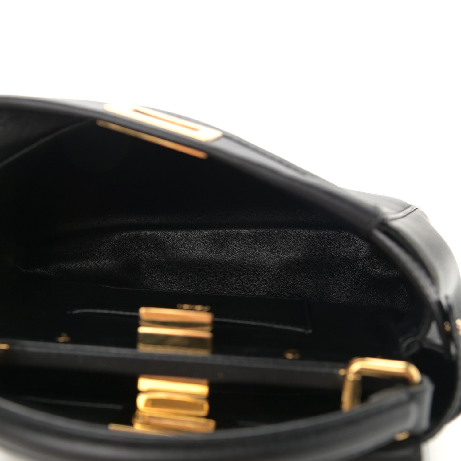 Fendi Nappa Mini Peekaboo Iconic Satchel Black 6 of 11