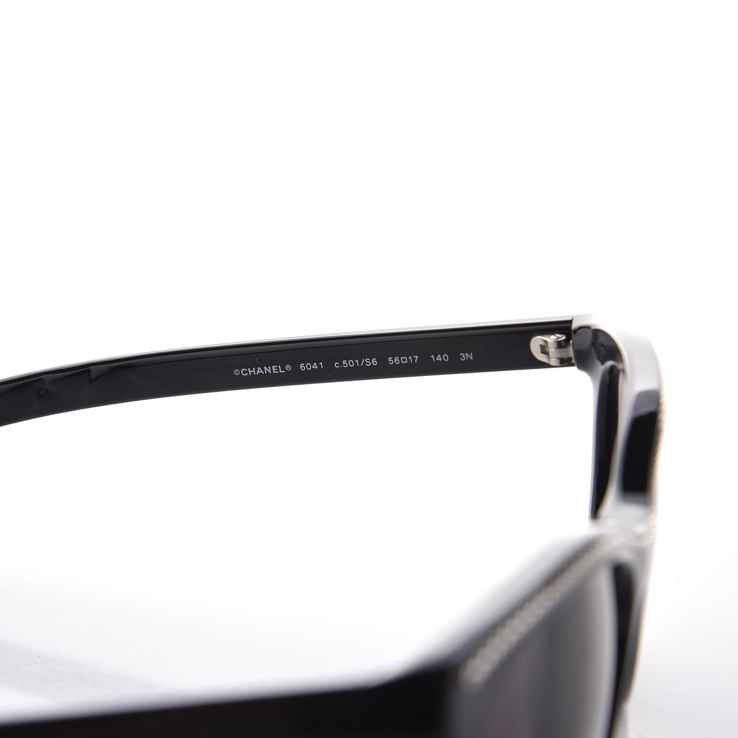Cat Eye Chain Sunglasses 6041 Black