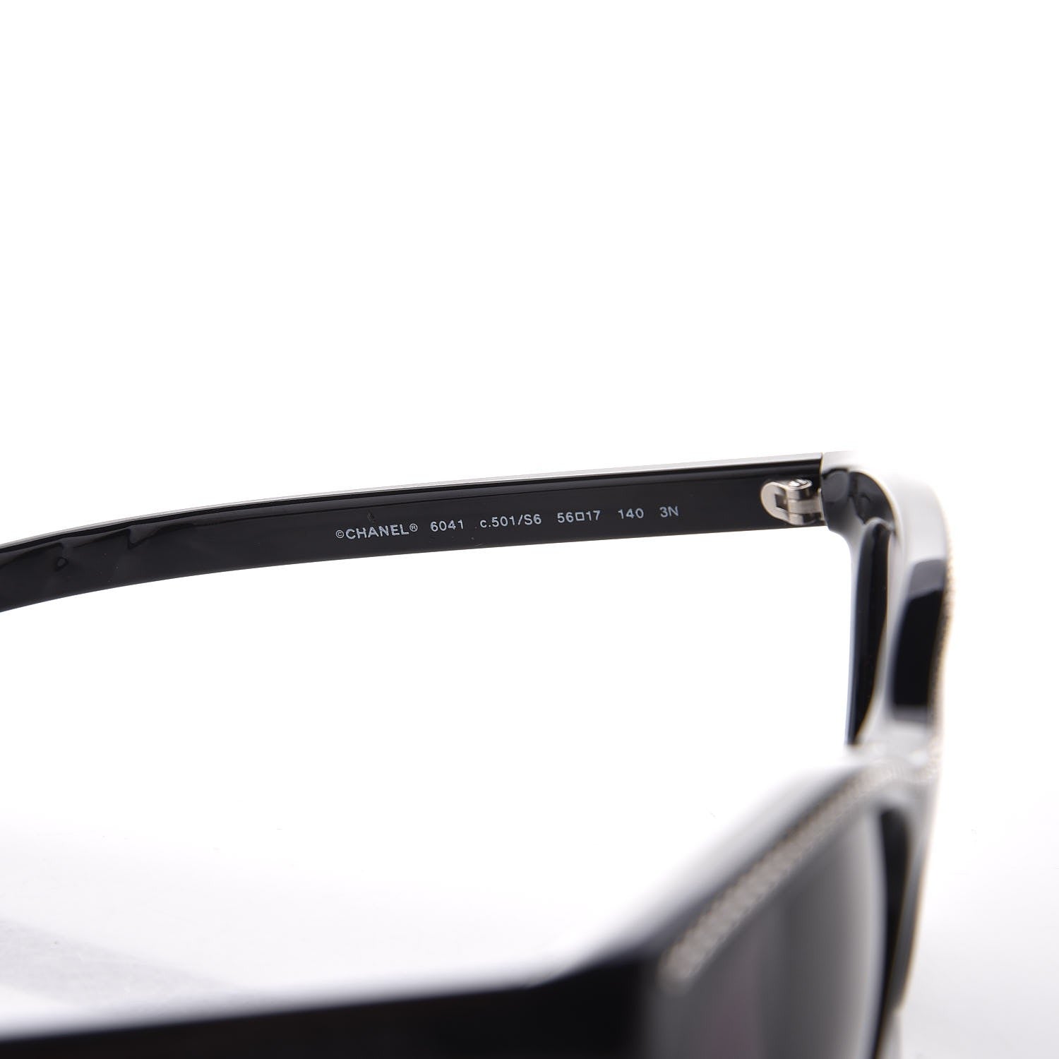 Chanel Cat Eye Chain Sunglasses 6041 Black 6 of 8