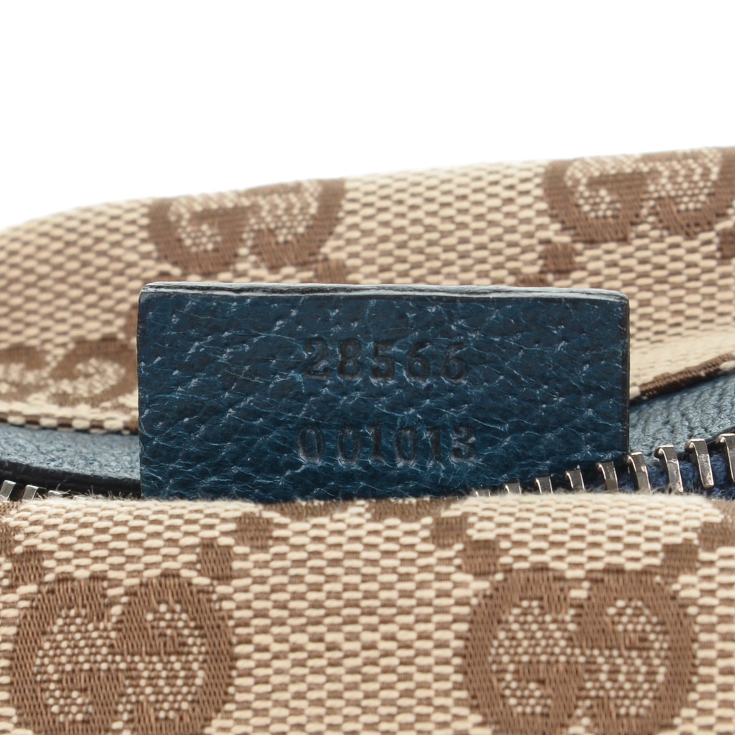 GG Monogram Web Double Pocket Belt Bag Blue