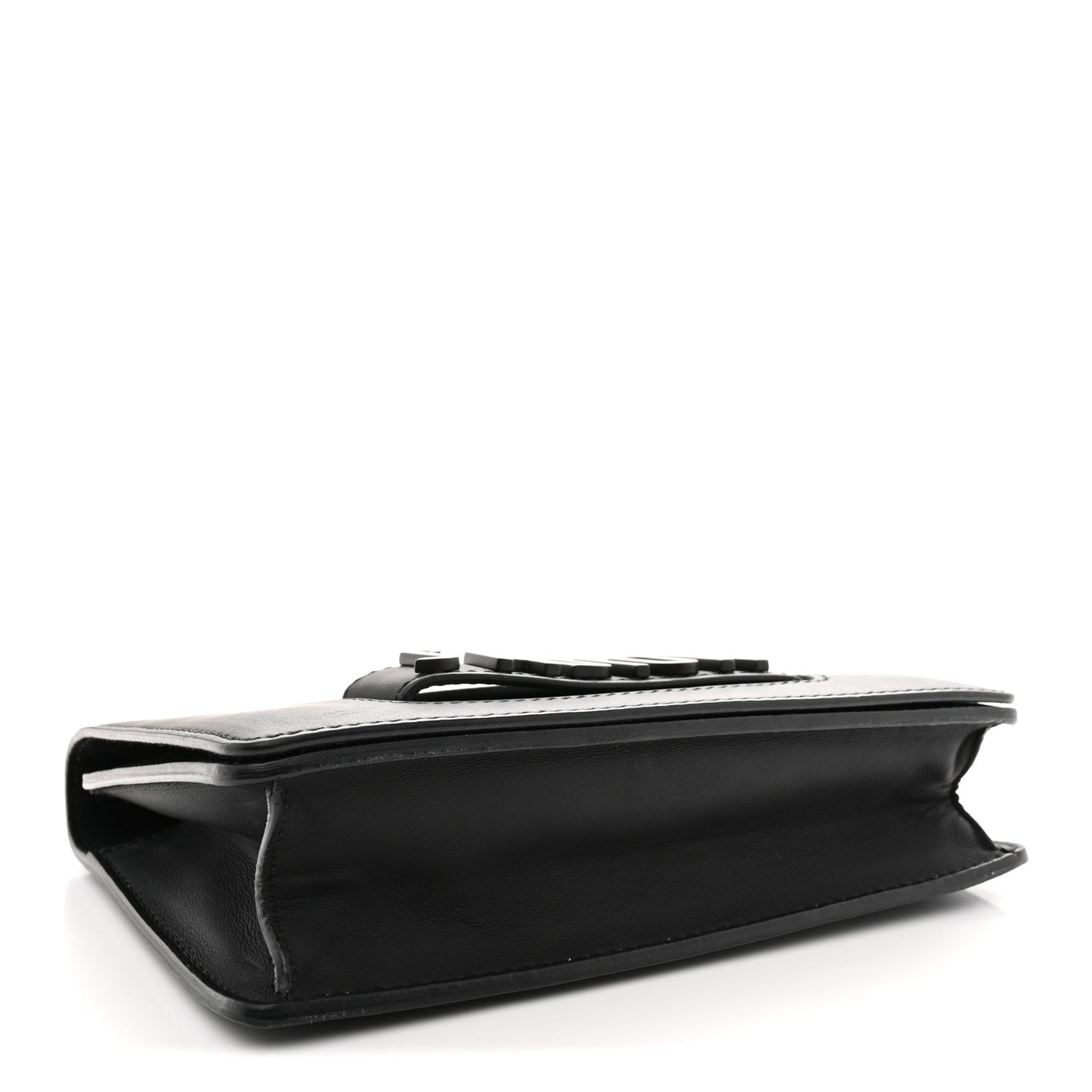 Ultra Matte Calfskin J'Adior Chain Flap Bag Black