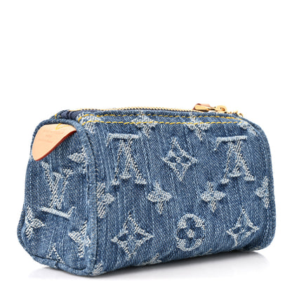 Louis Vuitton Denim Trousse Speedy Blue 3 of 7