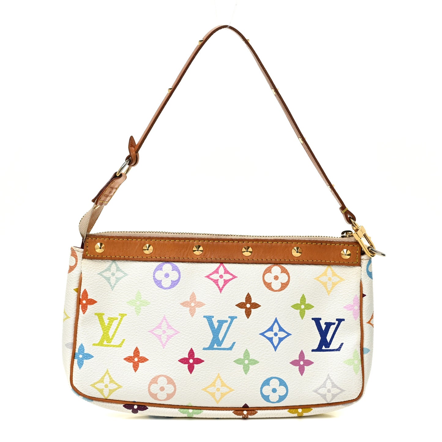 Monogram Multicolor Pochette Accessories White