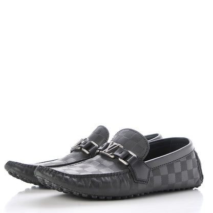 Louis Vuitton Mens Damier Hockenheim Moccasin Loafers 6 Onyx 3 of 13
