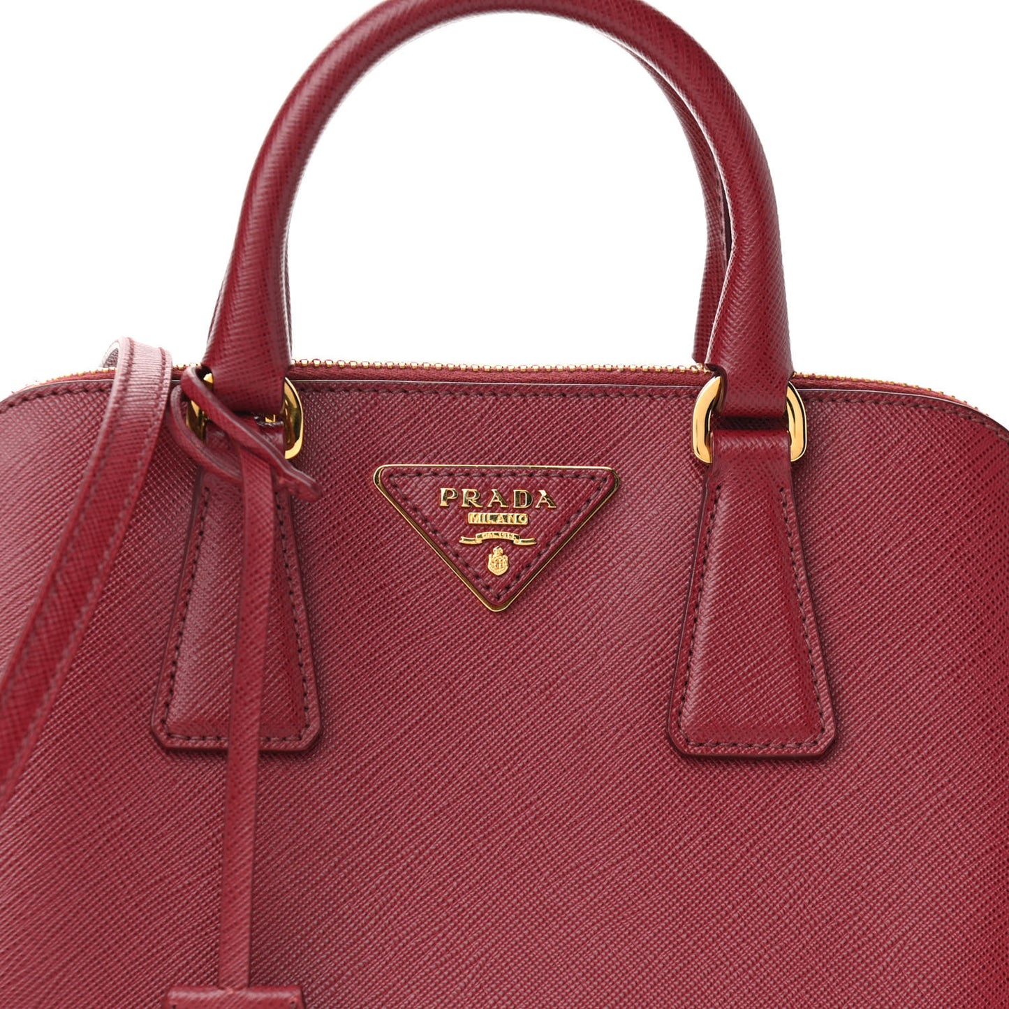 Saffiano Lux Mini Promenade Tote Cerise