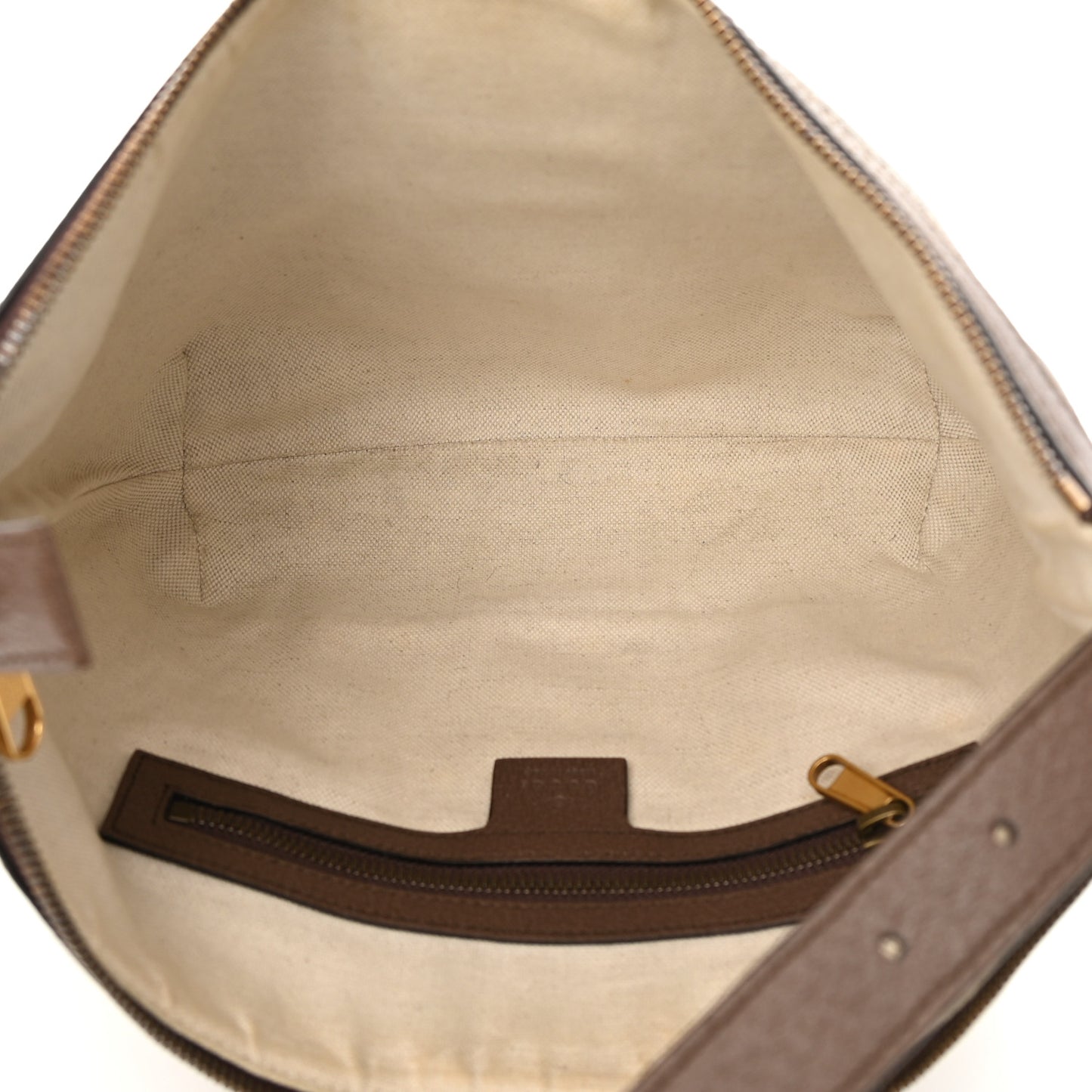 GG Supreme Monogram Web Small Ophidia Half Moon Hobo Brown
