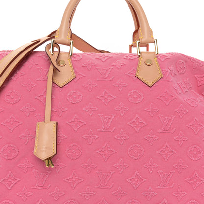 Louis Vuitton Denim Monogram Stone Speedy Bandouliere 35 Rose 7 of 10