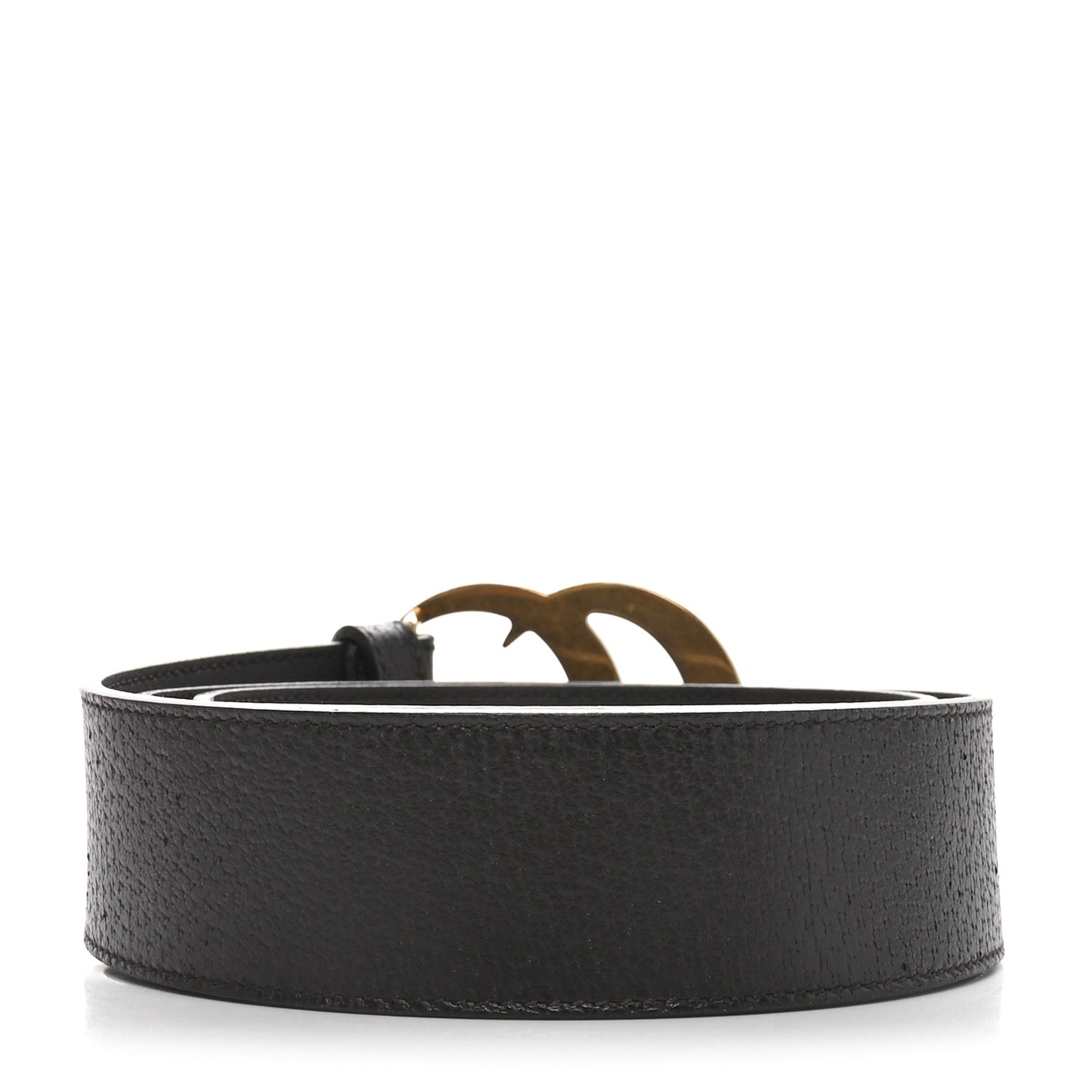 Textured Calfskin Double G 40mm Belt 80 32  Dark Cocoa