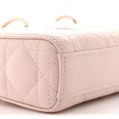Christian Dior Lambskin Cannage Micro Lady D-Joy Powder Pink 9 of 11