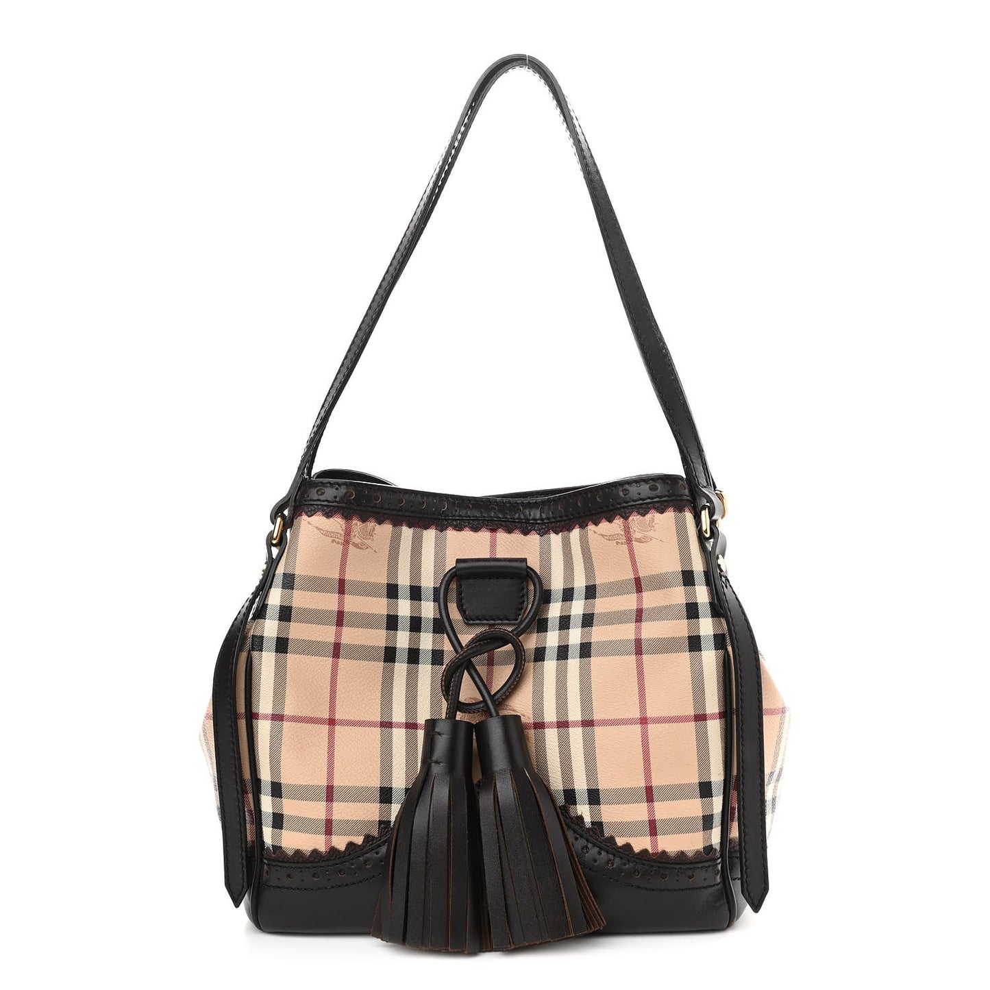 Haymarket Check Medium Brogue Tassel Tote
