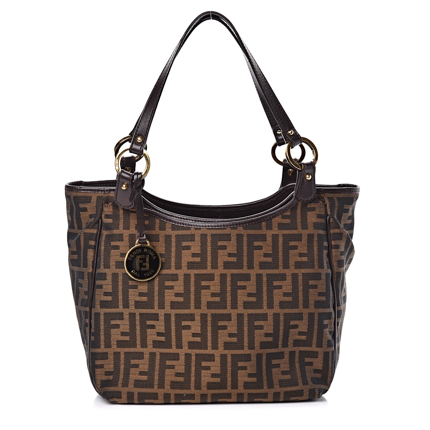 Fendi Zucca Small Chef Shopping Tote Tobacco Moro 1 of 11