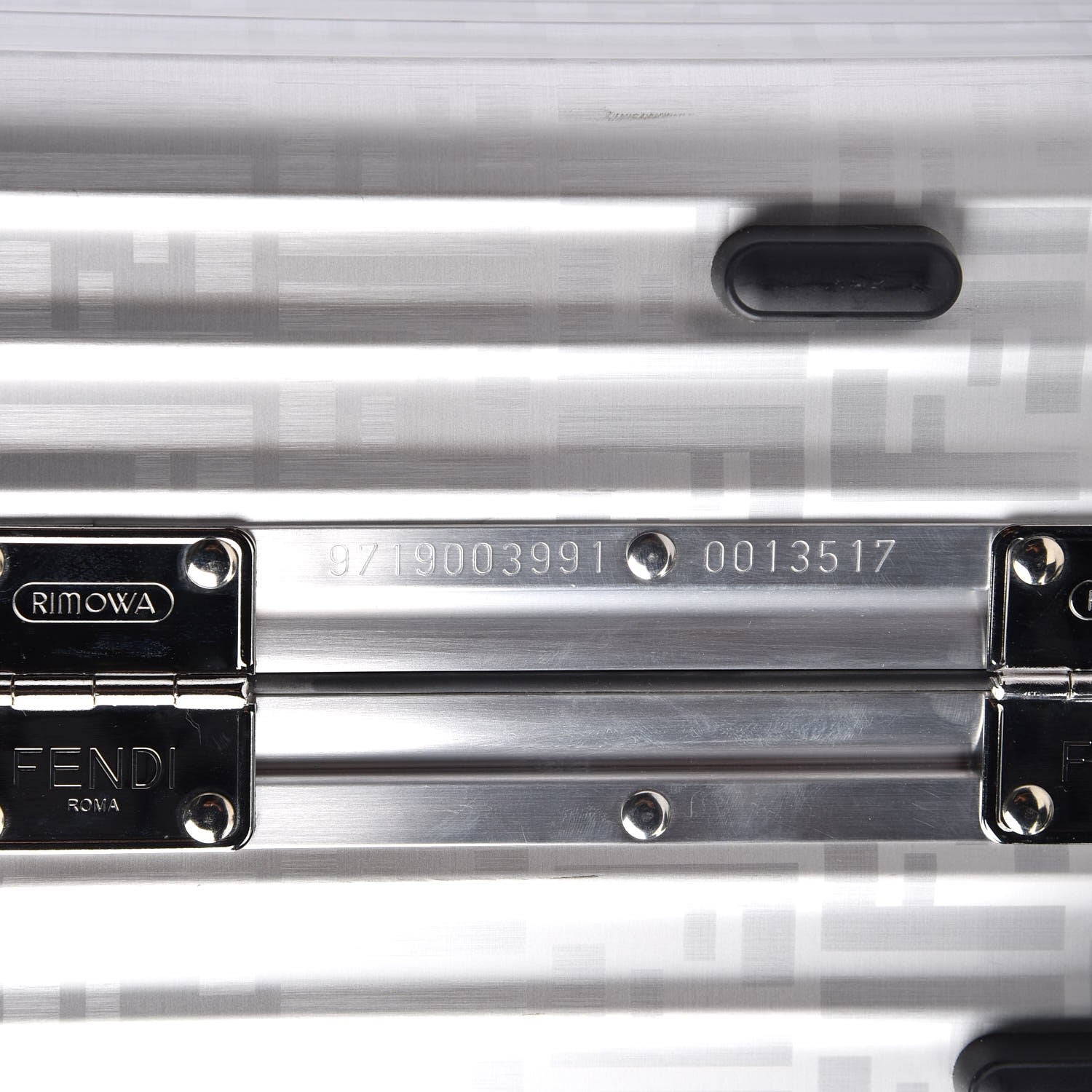 Fendi X RIMOWA Aluminum FF Print Roll Away Carry On Luggage Silver 8 of 8