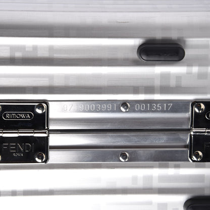 Fendi X RIMOWA Aluminum FF Print Roll Away Carry On Luggage Silver 8 of 8