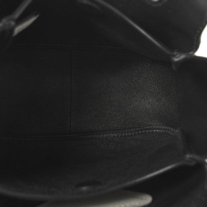 Prada Vitello Daino Soft Mini Dynamique Tote Talco Black 5 of 9