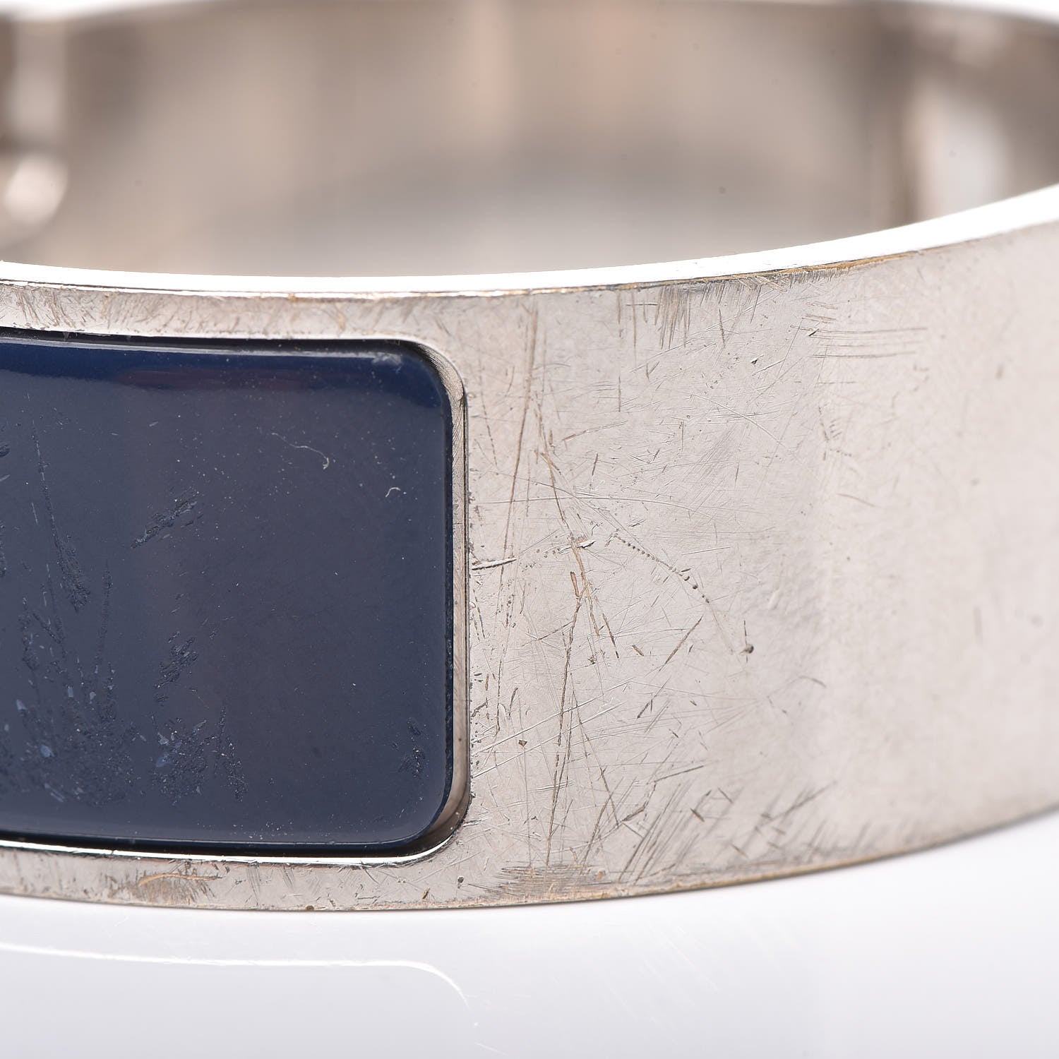 Hermes Enamel Wide Clic Clac H Bracelet PM Indigo 7 of 9