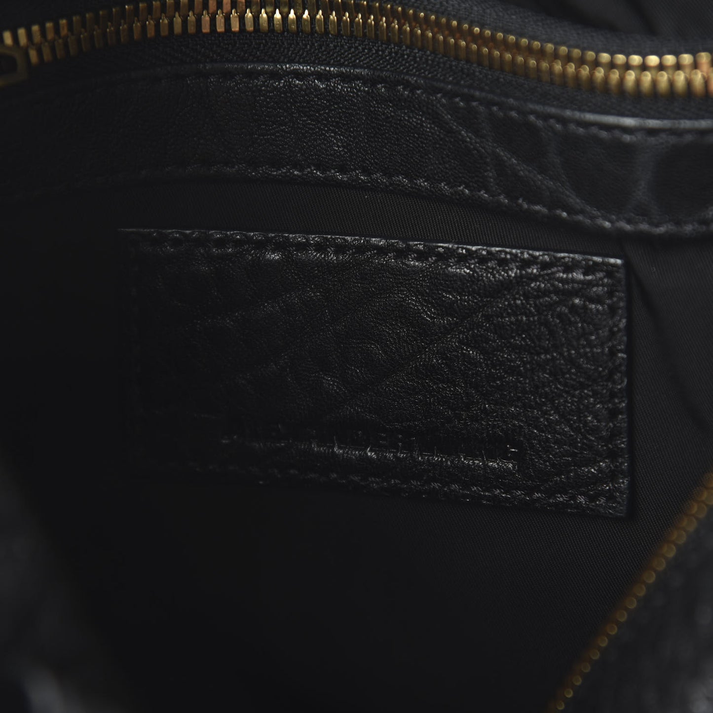 Pebbled Lambskin Rocco Black Antique Brass Hardware