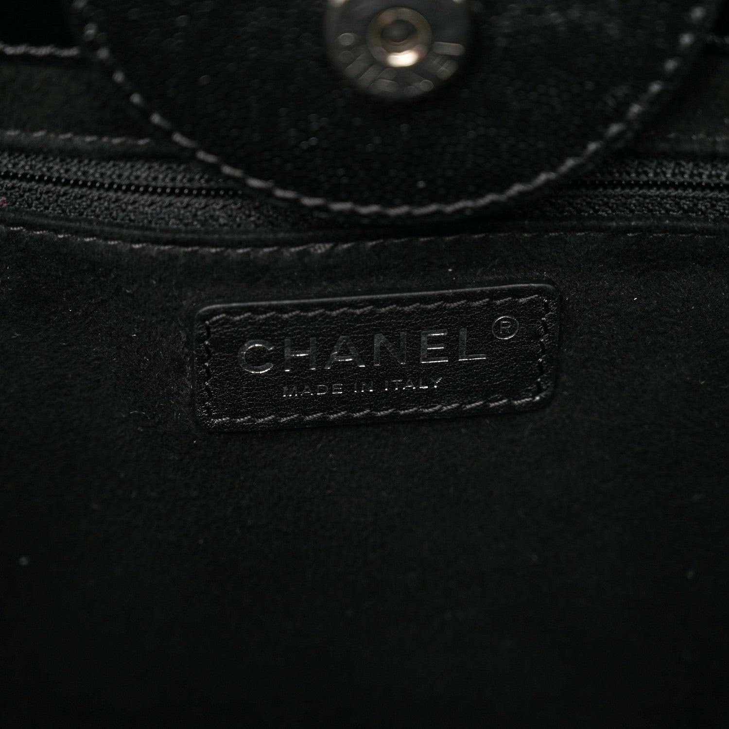 Chanel Caviar Medium Studded Deauville Tote Black 6 of 9