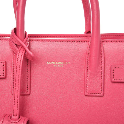 Saint Laurent Calfskin Nano Sac De Jour Lipstick Fuchsia 6 of 7