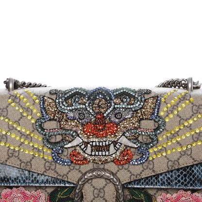 Gucci GG Supreme Monogram Python Embroidered Medium Dionysus Shoulder Bag 8 of 9