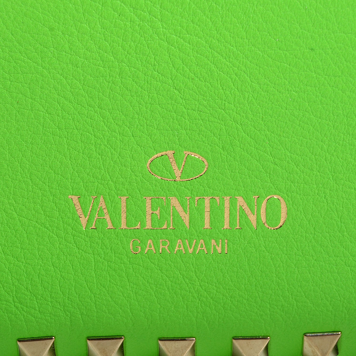 Valentino Garavani Vitello Medium Rockstud Tote Green Fluo 8 of 8