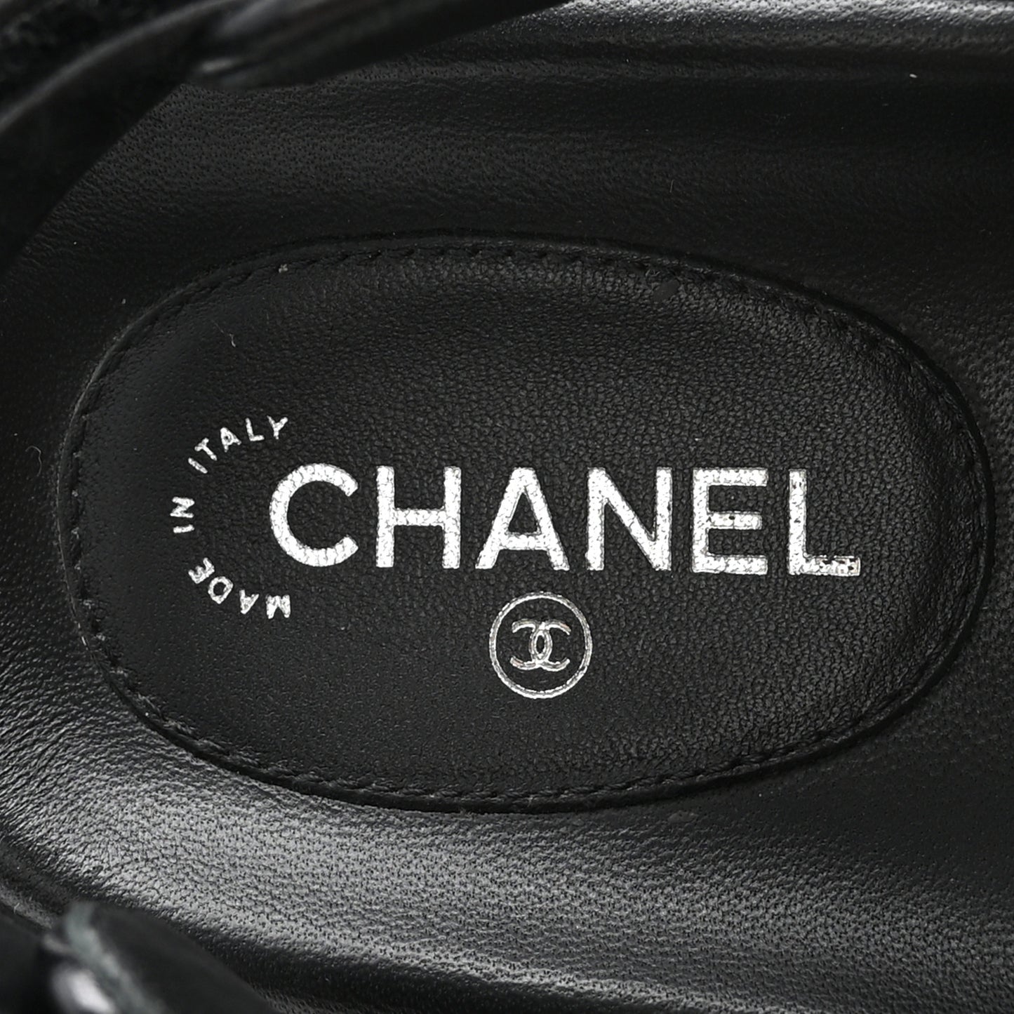 Lambskin Velcro Dad Sandals 38.5 Black