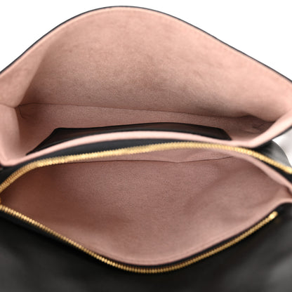 Louis Vuitton Lambskin Embossed Monogram Pochette Coussin Black 5 of 10