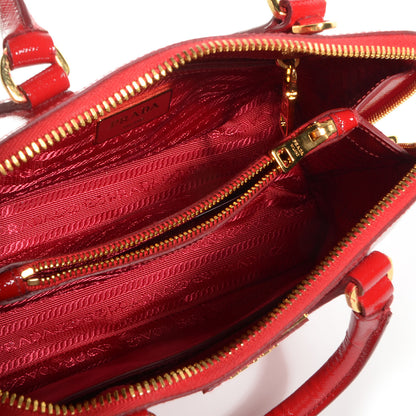 Prada Saffiano Vernice Mini Promenade Tote Rosso 6 of 9