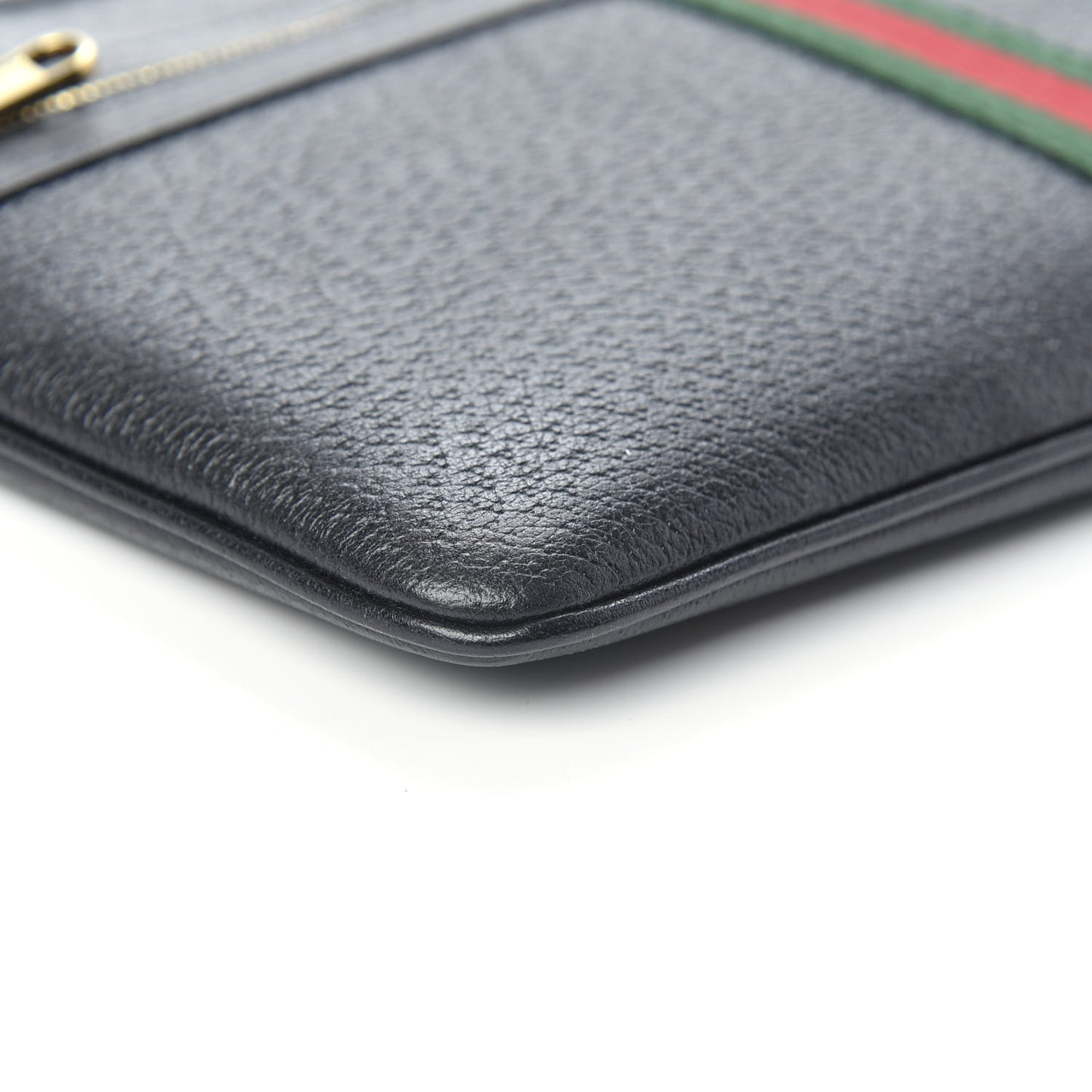 Calfskin Large Ophidia Pouch Clutch Black