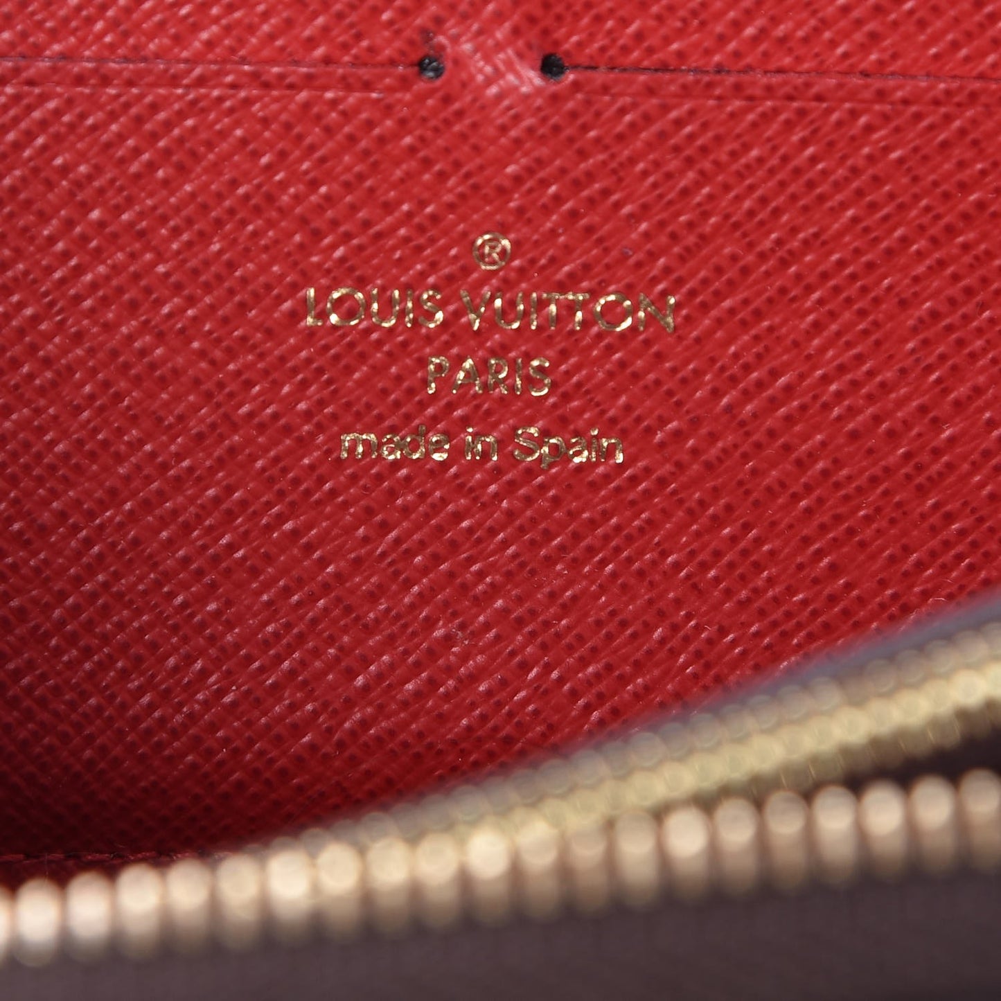 Damier Ebene Clemence Wallet Cherry