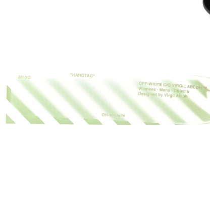 Off-White Saffiano Striped Diag Flat Pouch Black White 7 of 7