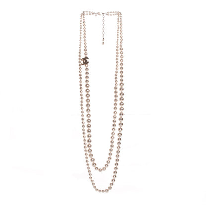 Chanel Pearl CC Long Necklace Gold 5 of 7