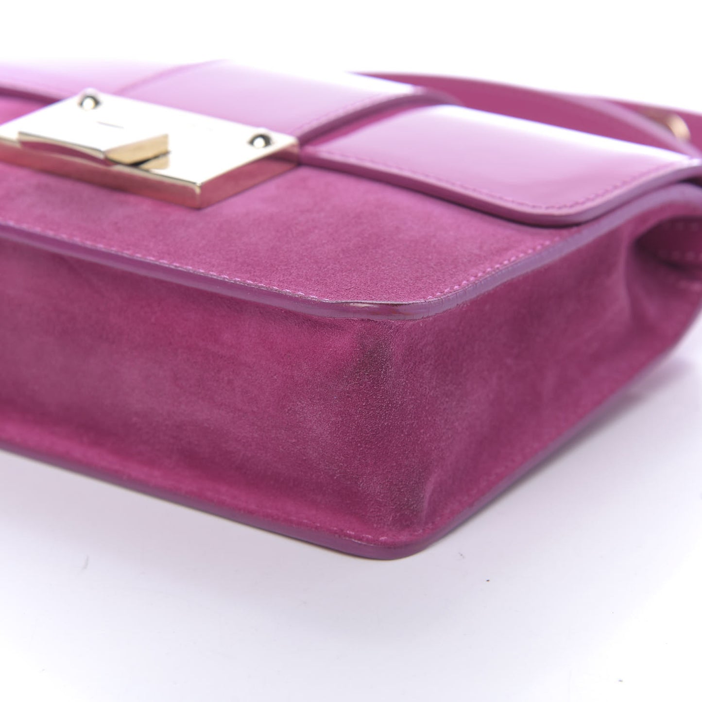 Patent Suede Rebel Crossbody Bag Pink
