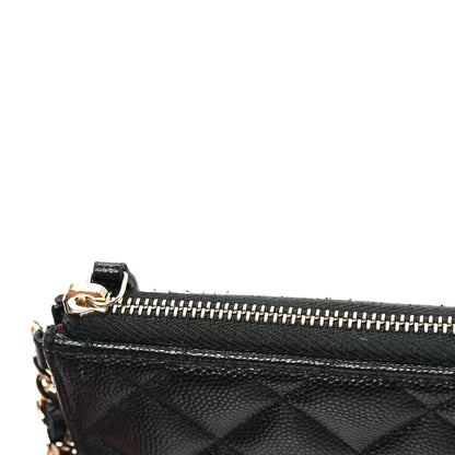 Chanel Caviar Quilted Classic Pouch With Handle Black 10 of 10