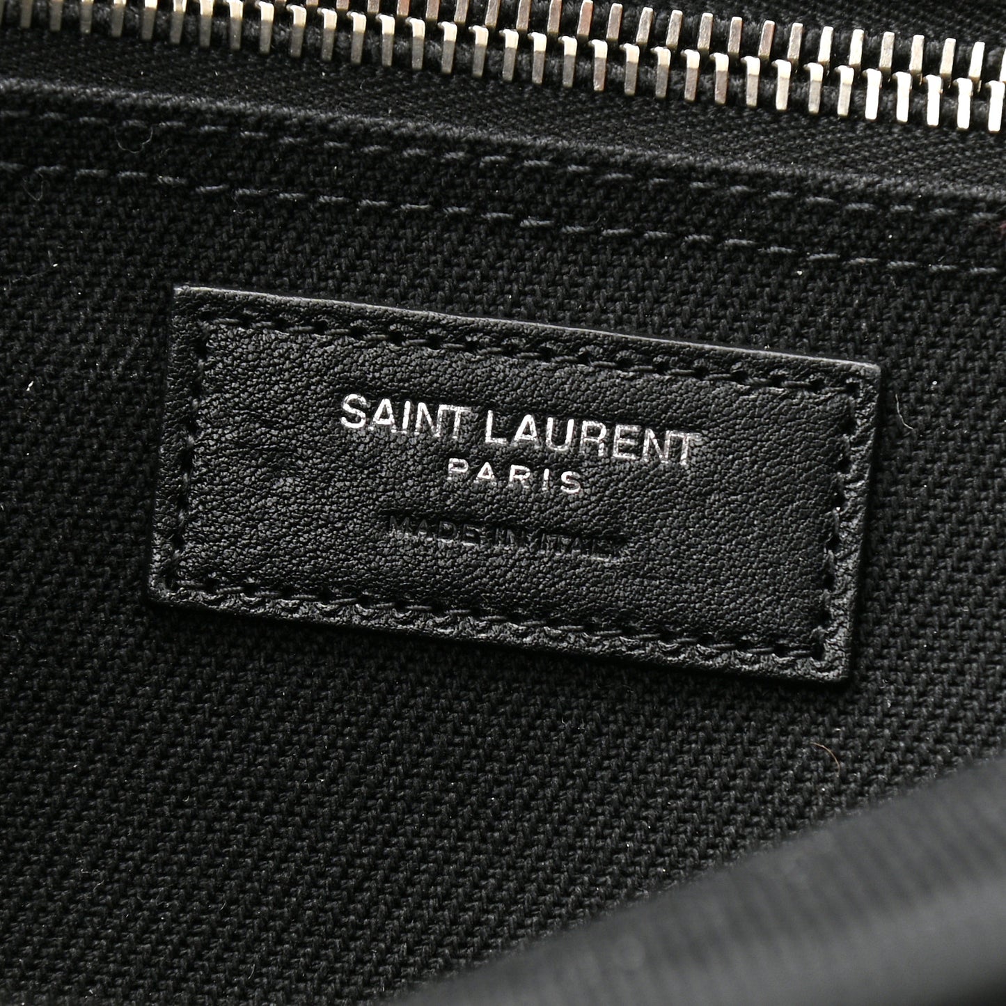 Linen Calfskin Rive Gauche Tote Black