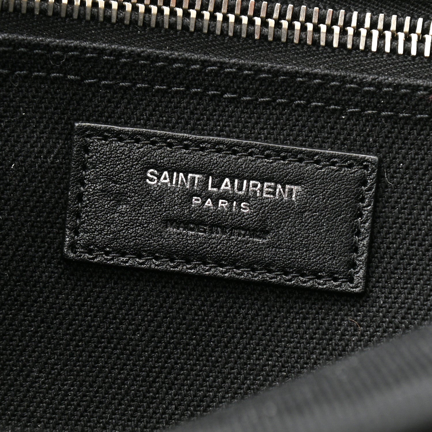 Saint Laurent Linen Calfskin Rive Gauche Tote Black 6 of 10